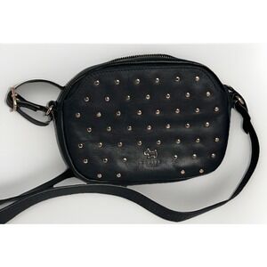 Radley London Navy Blue Studded Crossbody Bag Rose Gold Zip Closure Small